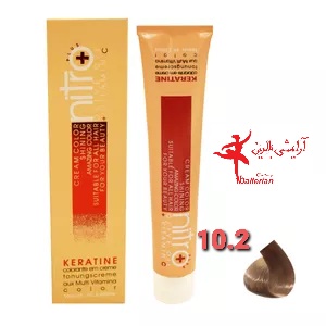 رنگ مو نیترو شماره:10.2رنگ :بلوند دودی نقره ای