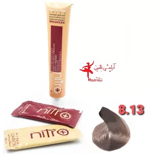 رنگ مو نیترو سری :Keratine شماره:8.13 رنگ:کنفی حصیری
