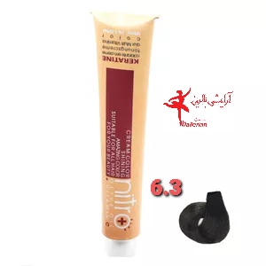 رنگ مو نیترو پلاس ، شماره 6.3 مدل کراتینه ، رنگ قهوه ای زیتونی روشن