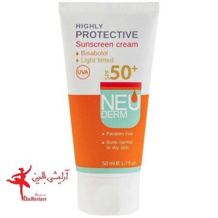 کرم ضد آفتاب نئودرم مدل Highly Protective Invisible SPF50 حجم 50 میلی لیتر
