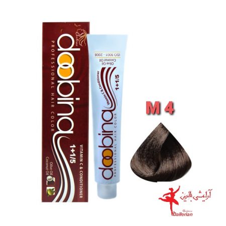 رنگ موی دوبینا شماره M4-5.3 حجم 100 میلی لیتر رنگ قهوه ای زیتونی روشن
