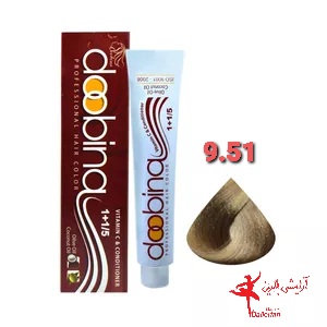 رنگ موی دوبینا شماره 9.51 حجم 100 میلی لیتر رنگ بژ شنی خیلی روشن