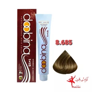 رنگ موی دوبینا شماره 8.685 حجم 100 میلی لیتر رنگ تنباکویی طلایی روشن