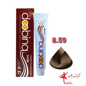 رنگ موی دوبینا شماره 8.59 حجم 100 میلی لیتر رنگ گردویی روشن