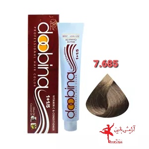 رنگ موی دوبینا شماره 7.685 حجم 100 میلی لیتر رنگ تنباکویی طلایی متوسط