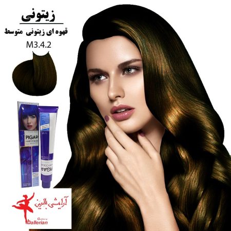 رنگ مو پیگار کراتینه قهوه ای زیتونی متوسط M3-4.2
