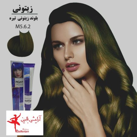 رنگ مو پیگار کراتینه بلوند زیتونی تیره M5-6.2