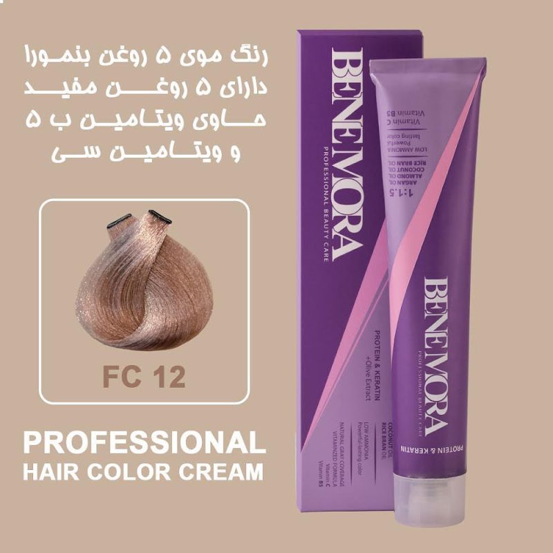 رنگ مو بن مورا شماره FC12 حجم 100 میلی لیتر رنگ