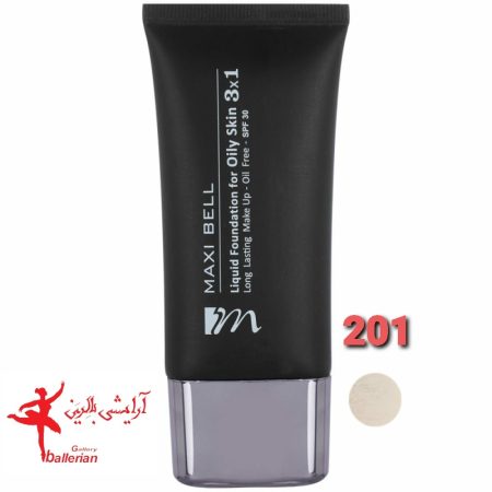 کرم پودر تیوپی مکسی بل مدل llv شماره 201 حجم 40 میلی لیتر