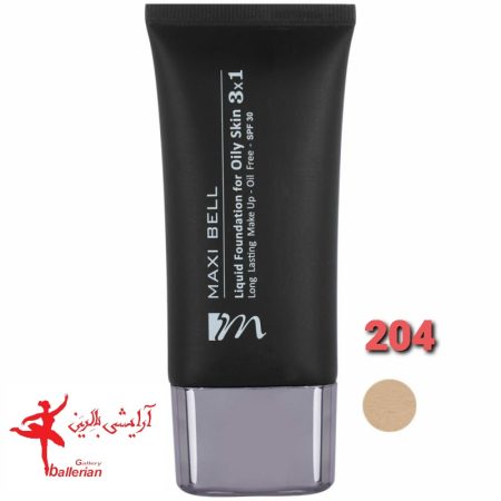 کرم پودر تیوپی مکسی بل مدل llv شماره 204 حجم 40 میلی لیتر