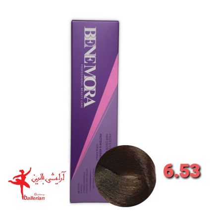 رنگ مو بن مورا شماره 6.53 حجم 100 میلی لیتر رنگ بلوند کاپوچینو تیره  Ben Mora hair color 6.53 100 ml