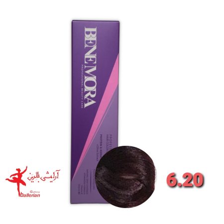 رنگ مو بن مورا شماره 6.20 حجم 100 میلی لیتر رنگ بلوند بنفش متوسط  Ben Mora hair color 6.20 100 ml