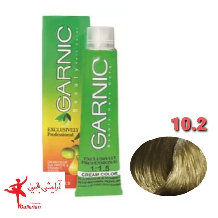 رنگ مو گارنیک شماره 10.2 حجم 120 میلی لیتر رنگ بلوند دودي فوق العاده روشن