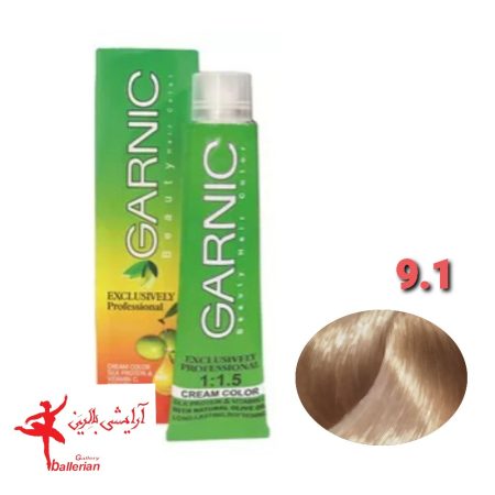 رنگ مو گارنیک شماره 9.1 حجم 120 میلی لیتر رنگ بلوند خاكستري خيلي روشن