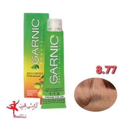 رنگ مو گارنیک شماره 8.77 حجم 120 میلی لیتر رنگ بلوند شني روشن