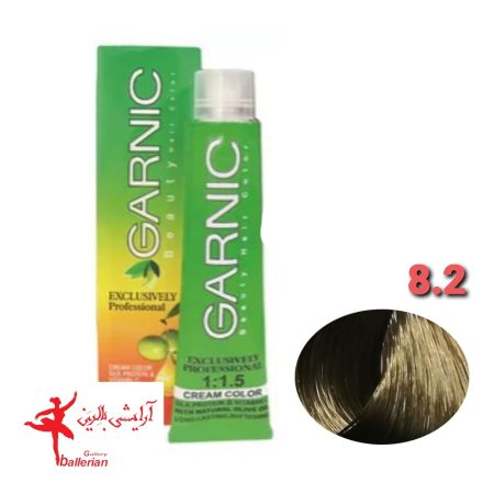 رنگ مو گارنیک شماره 8.2 حجم 120 میلی لیتر رنگ بلوند دودي روشن