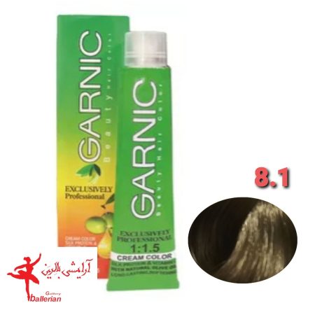 رنگ مو گارنیک شماره 8.1 حجم 120 میلی لیتر رنگ بلوند خاكستري روشن