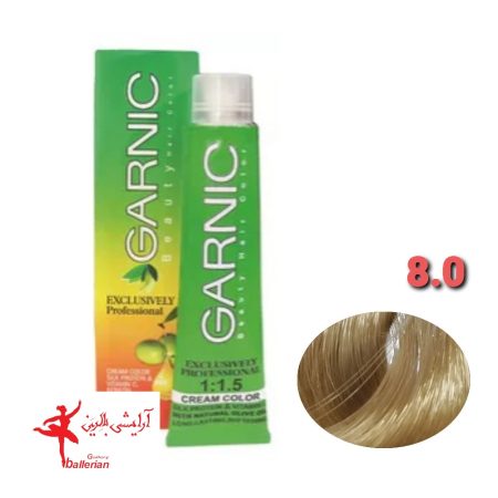رنگ مو گارنیک شماره 8.0 حجم 120 میلی لیتر رنگ بلوند روشن