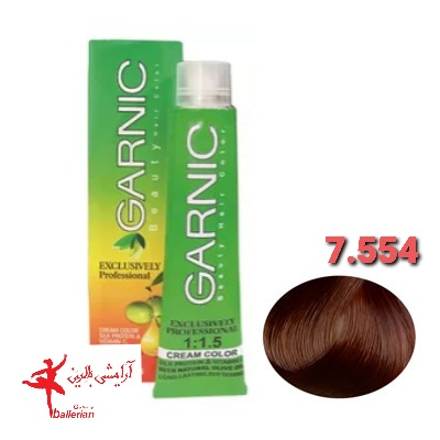 رنگ مو گارنیک شماره 7.554 حجم 120 میلی لیتر رنگ كاراملي طلايي متوسط
