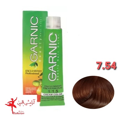 رنگ مو گارنیک شماره 7.54 حجم 120 میلی لیتر رنگ عسلي متوسط