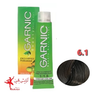رنگ مو گارنیک شماره 6.1 حجم 120 میلی لیتر رنگ بلوند خاكستري تيره