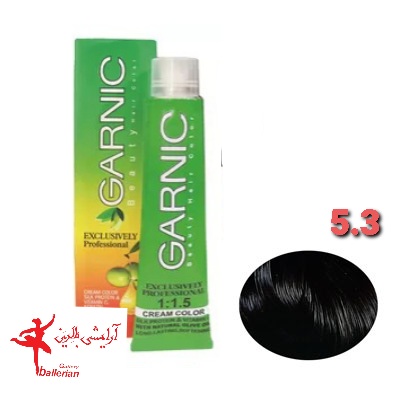 رنگ مو گارنیک شماره 5.3 حجم 120 میلی لیتر رنگ قهوه اي زيتوني روشن