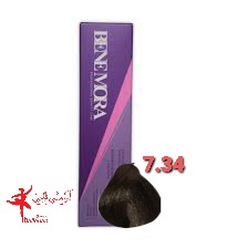 رنگ مو بن مورا شماره 7.34 حجم 100 میلی لیتر رنگ بلوند تنباکویی متوسط