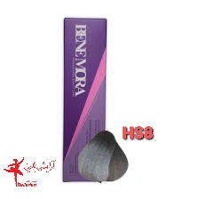 رنگ مو بن مورا سری هایلایت شماره HS8 حجم 100 میلی لیتر رنگ نقره ای