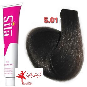 رنگ موی سیلا شماره 5.01 قهوه ای خاکستری روشن Sila Hair Color