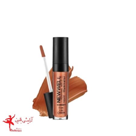 تینت و هایلایتر مایع سه کاره مدل sun set نیوول