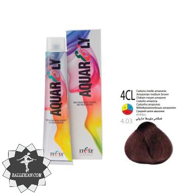 رنگ موی آکوارلی قهوه ای متوسط فندقی شماره Aquarely 4CL