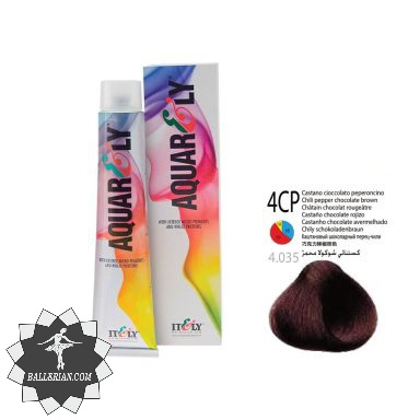 رنگ موی آکوارلی قهوه ای فلفلی شکلاتی متوسط شماره Aquarely 4CP