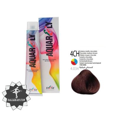 رنگ موی آکوارلی قهوه ای شکلاتی متوسط شماره Aquarely 4CH
