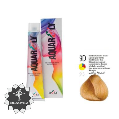 رنگ موی آکوارلی بلوند طلایی خیلی روشن شماره Aquarely 9D