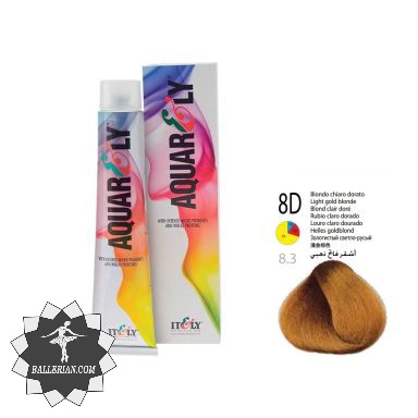 رنگ موی آکوارلی بلوند روشن طلایی شماره Aquarely 8D