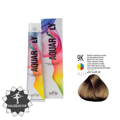 رنگ موی آکوارلی بلوند دودی خیلی روشن شماره Aquarely 9K