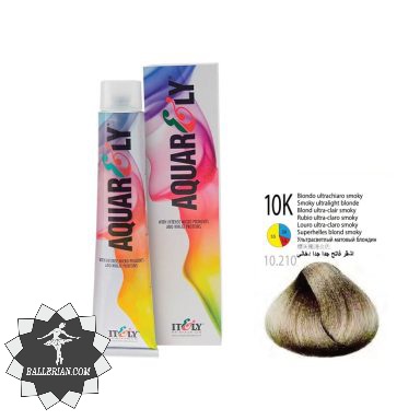 رنگ موی آکوارلی بلوند دودی خیلی خیلی روشن شماره Aquarely 10K