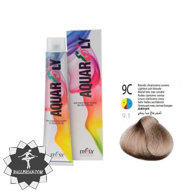 رنگ موی آکوارلی بلوند خاکستری خیلی روشن شماره Aquarely 9C