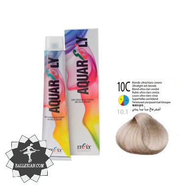 رنگ موی آکوارلی بلوند خاکستری خیلی خیلی روشن شماره Aquarely 10C
