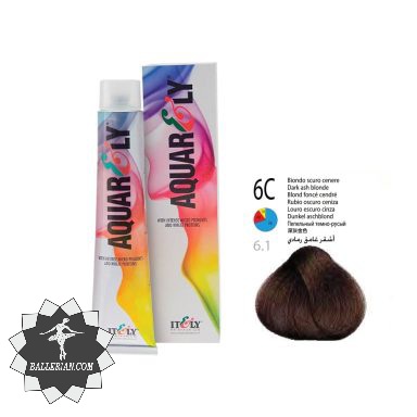 رنگ موی آکوارلی بلوند خاکستری تیره شماره Aquarely 6C